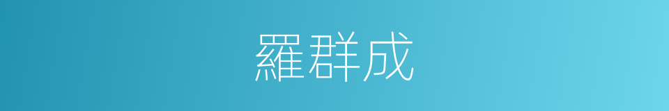 羅群成的同義詞