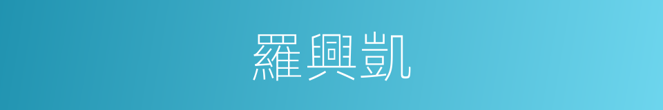 羅興凱的同義詞