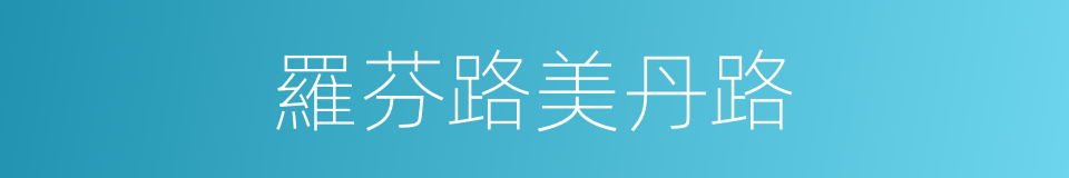 羅芬路美丹路的同義詞