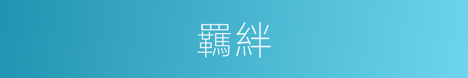 羈絆的意思