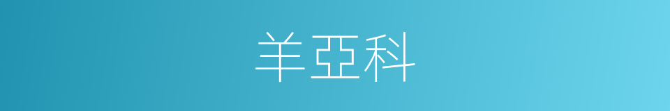 羊亞科的同義詞