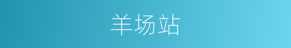 羊场站的同义词