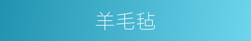 羊毛毡的意思