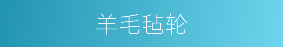 羊毛毡轮的同义词