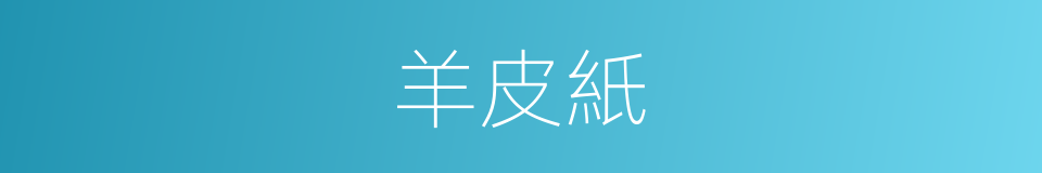 羊皮紙的意思