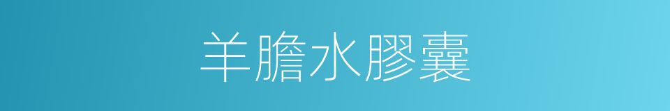 羊膽水膠囊的同義詞