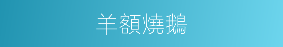 羊額燒鵝的同義詞
