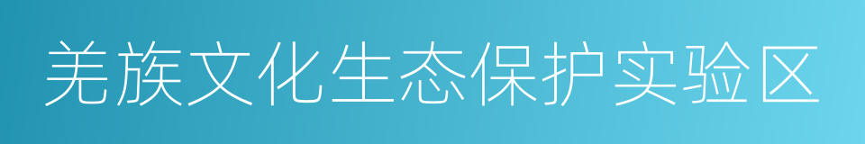 羌族文化生态保护实验区的同义词