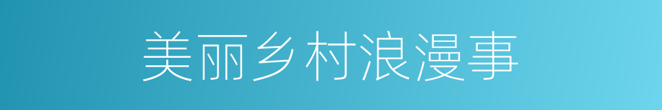 美丽乡村浪漫事的同义词