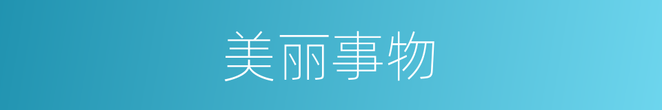 美丽事物的同义词