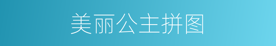 美丽公主拼图的同义词