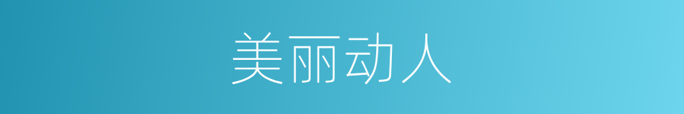 美丽动人的意思