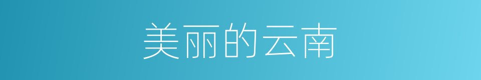 美丽的云南的同义词