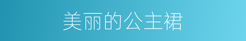 美丽的公主裙的同义词