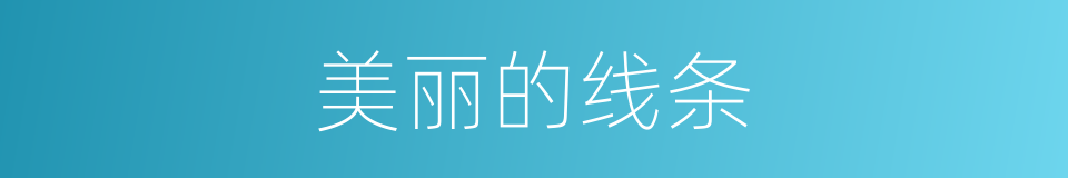 美丽的线条的同义词