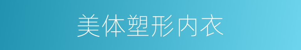 美体塑形内衣的同义词