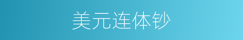 美元连体钞的同义词