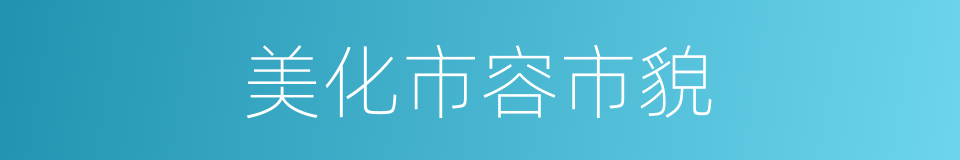 美化市容市貌的同义词