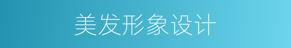 美发形象设计的同义词