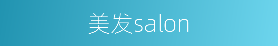 美发salon的同义词