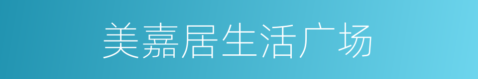 美嘉居生活广场的同义词