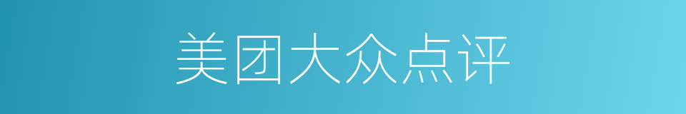 美团大众点评的同义词