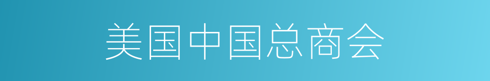 美国中国总商会的同义词
