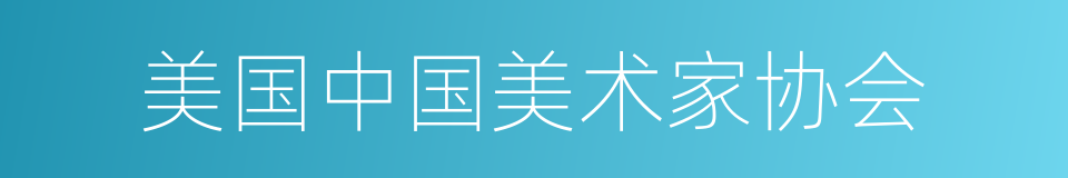 美国中国美术家协会的同义词