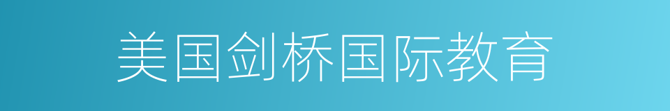 美国剑桥国际教育的同义词
