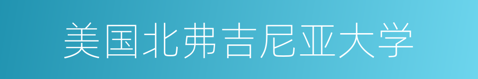 美国北弗吉尼亚大学的同义词