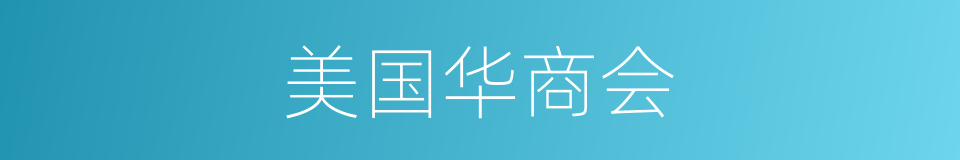 美国华商会的同义词