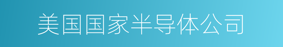 美国国家半导体公司的同义词