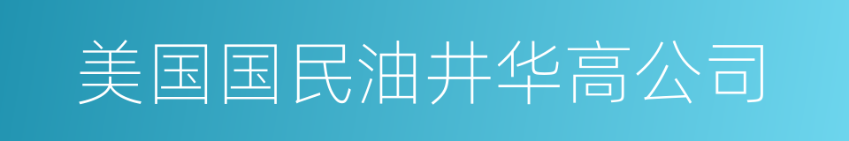 美国国民油井华高公司的同义词