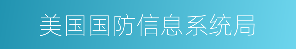 美国国防信息系统局的同义词