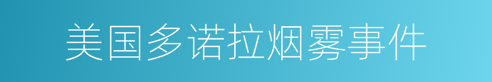 美国多诺拉烟雾事件的同义词