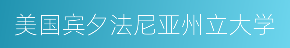 美国宾夕法尼亚州立大学的同义词