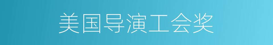 美国导演工会奖的同义词