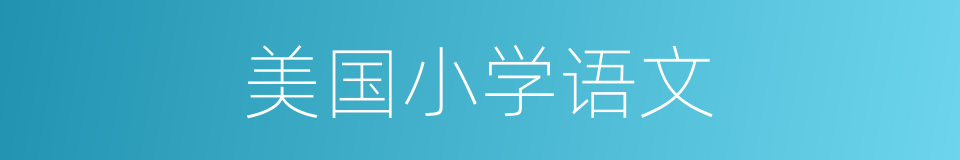 美国小学语文的同义词