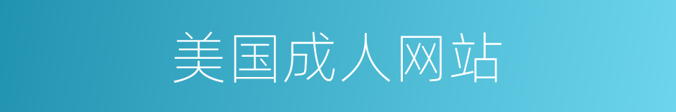 美国成人网站的同义词