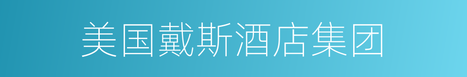 美国戴斯酒店集团的同义词