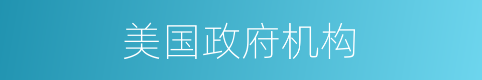 美国政府机构的同义词