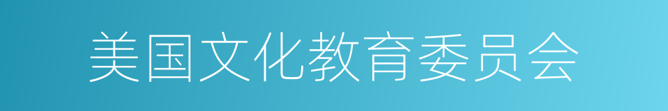 美国文化教育委员会的同义词