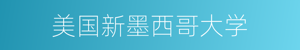 美国新墨西哥大学的同义词