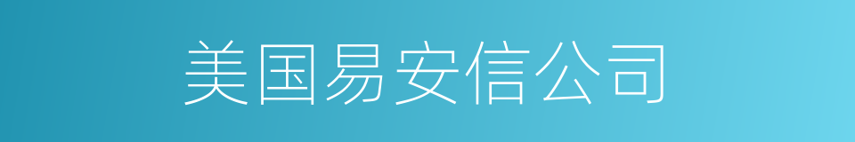 美国易安信公司的同义词