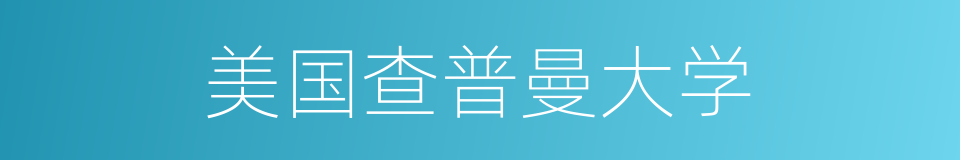 美国查普曼大学的同义词