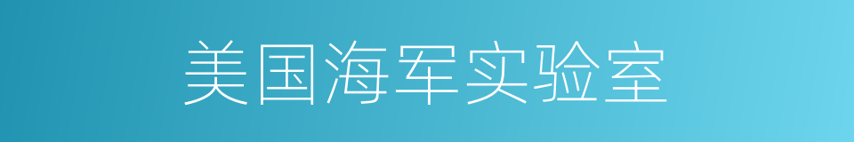 美国海军实验室的同义词