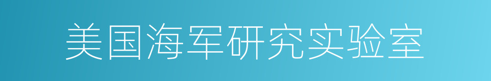 美国海军研究实验室的同义词