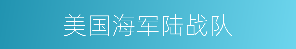 美国海军陆战队的同义词