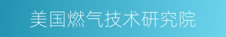 美国燃气技术研究院的同义词