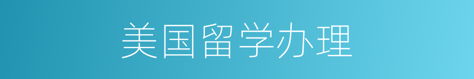 美国留学办理的同义词